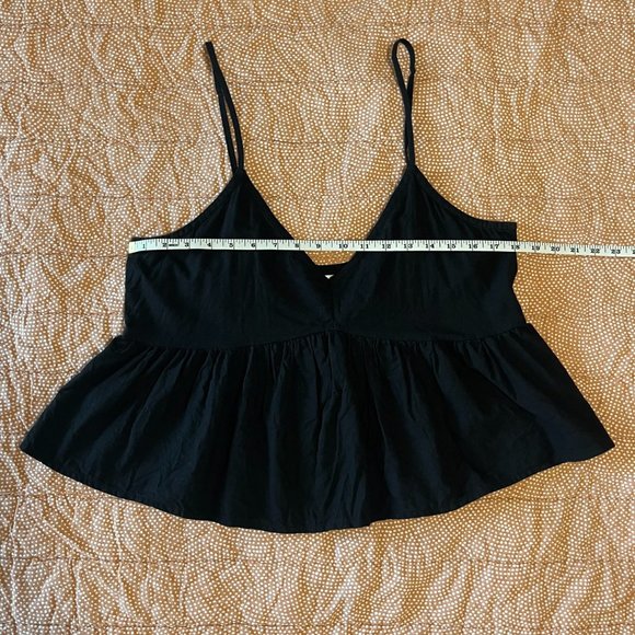 Textured Cotton Peplum Tank Top - Picture 8 of 10